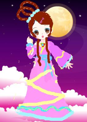 嫦娥的头发怎么画_嫦娥头饰怎么画_怎么画嫦娥的头